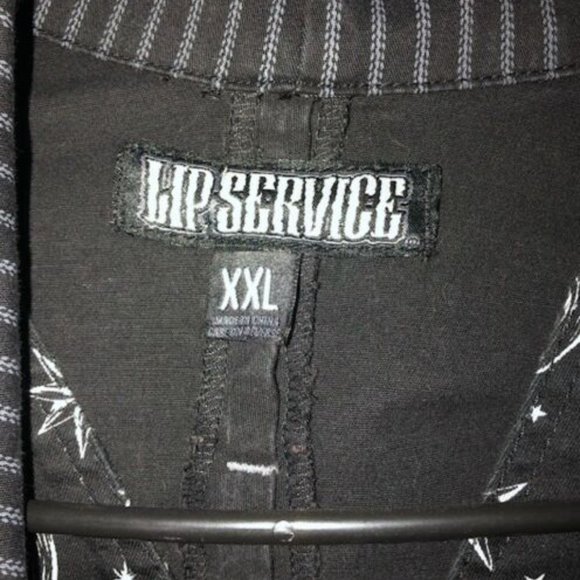 Black Striped Women's Jacket - Picture 2 of 2